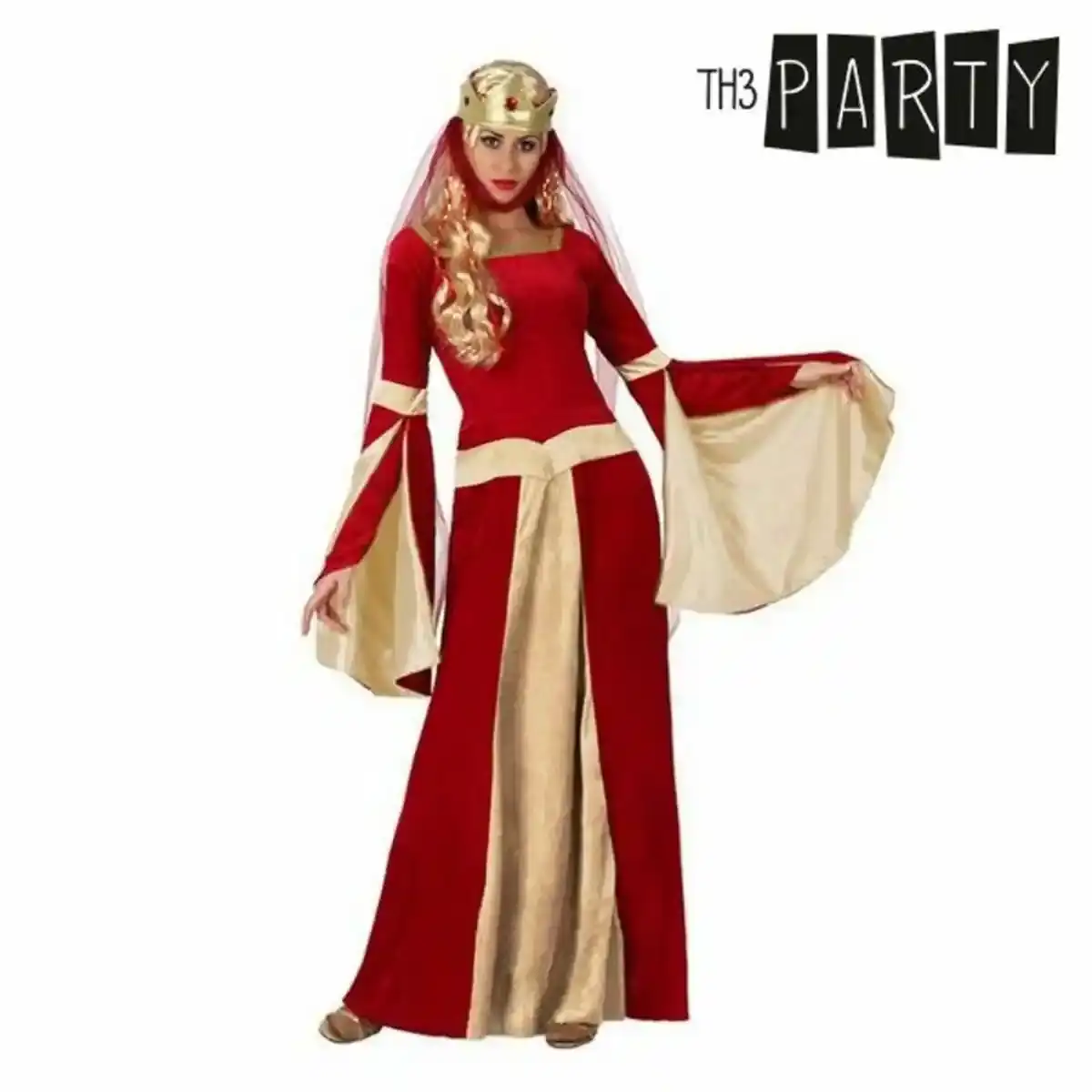 Déguisement pour adultes Dame médiévale rouge. SUPERDISCOUNT FRANCE