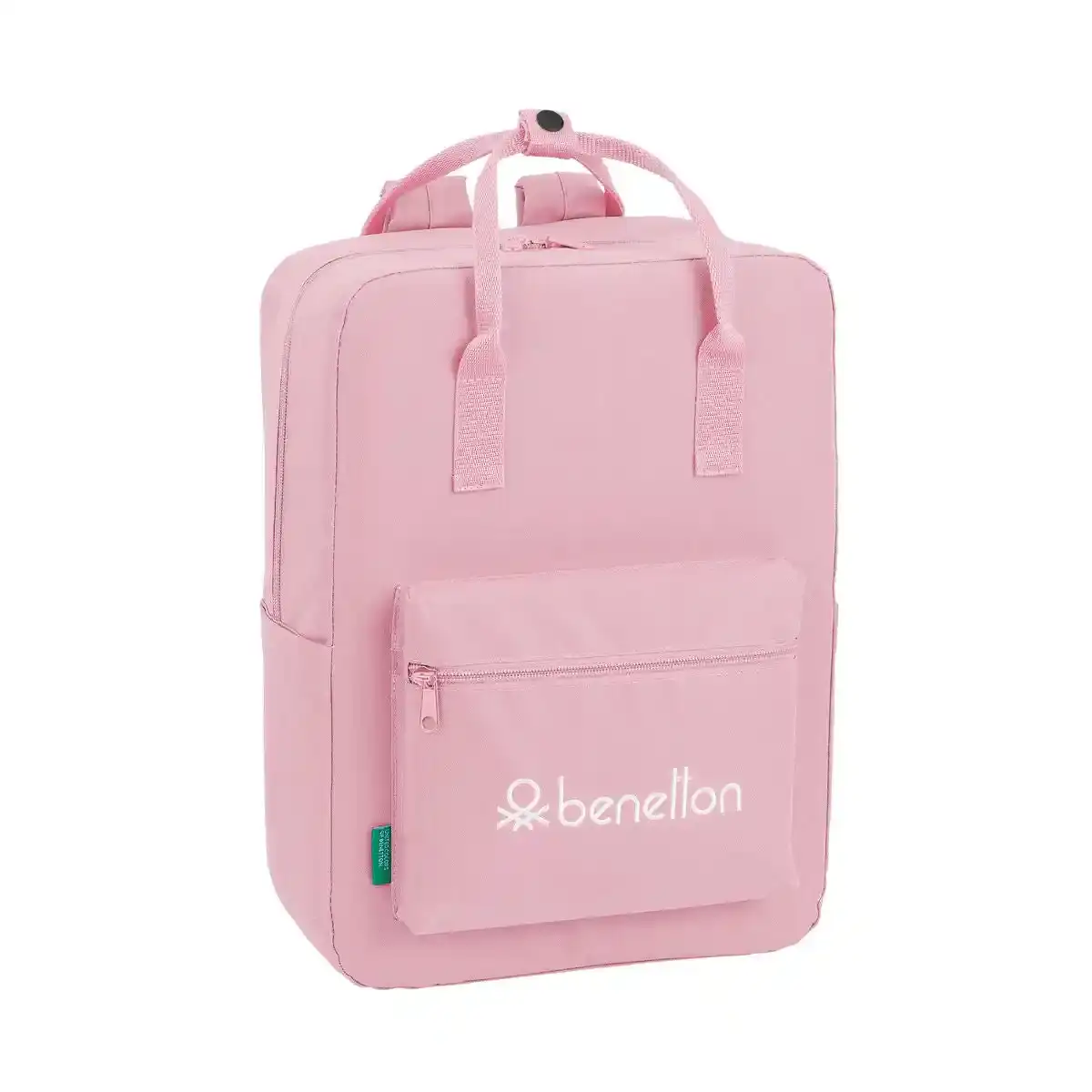 Sac à dos avec poignée supérieure et compartiments Benetton Rose (27 x 38 x 13 cm). SUPERDISCOUNT FRANCE