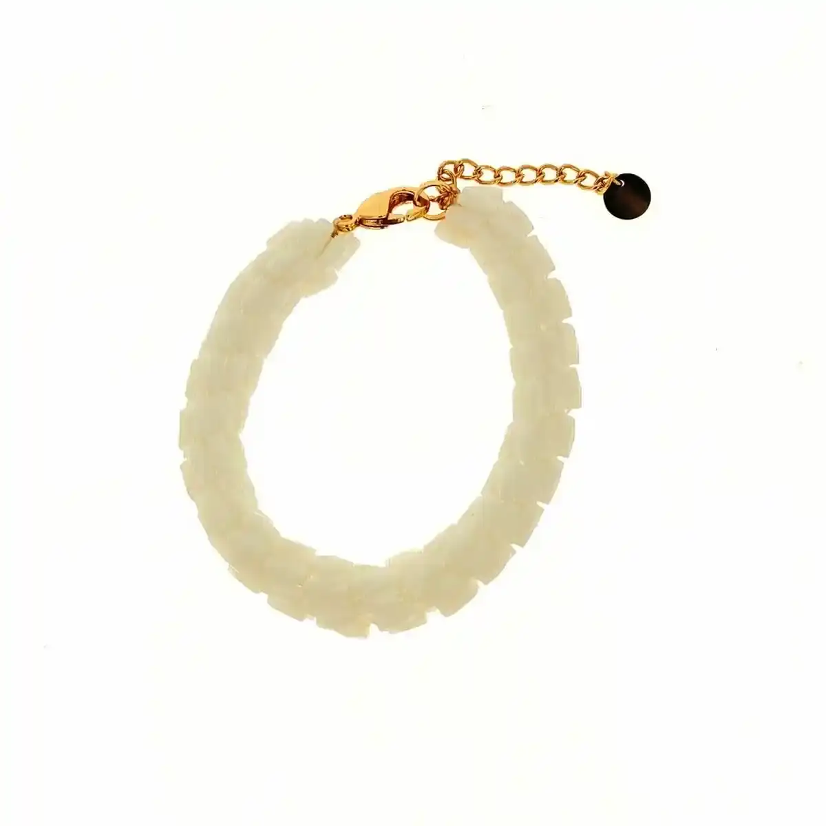 Bracelet femme lola casademunt blanc dore_8872. DIAYTAR COTE D'IVOIRE - Où la Qualité est Notre Engagement. Explorez notre boutique en ligne pour découvrir des produits conçus pour vous apporter satisfaction et plaisir.