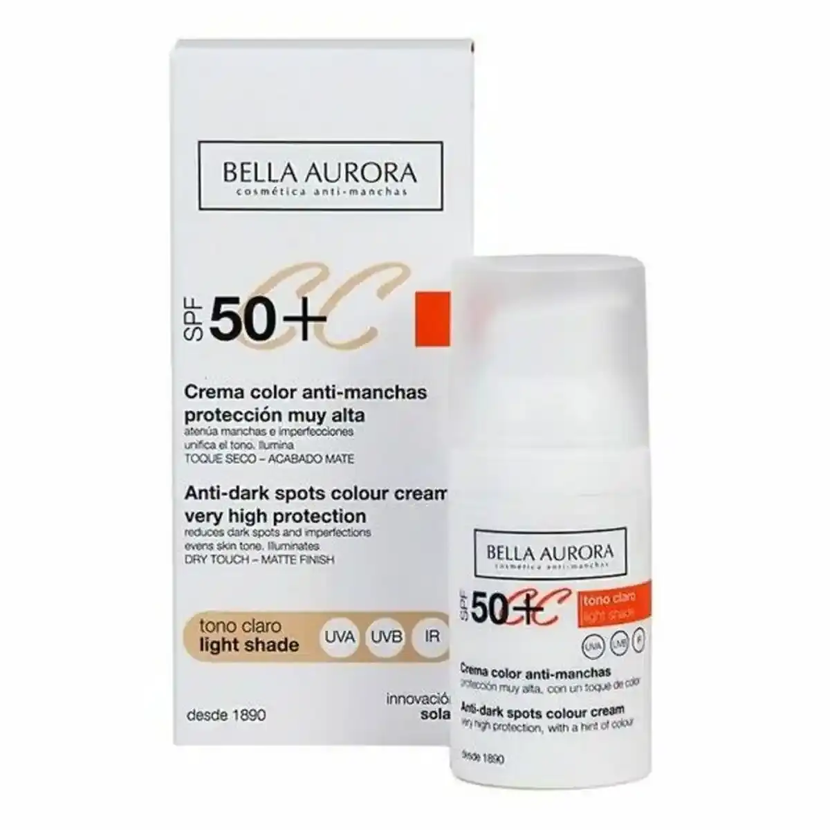 Creme anti taches cc cream bella aurora light tone spf 50 30 ml _1452. DIAYTAR COTE D'IVOIRE - Là où la Diversité Rencontre la Qualité. Parcourez notre gamme complète et trouvez des produits qui incarnent la richesse et l'unicité du Côte d'Ivoire.