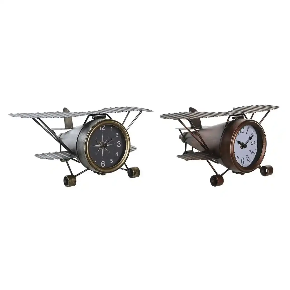 Horloge de table dkd home decor 35 x 21 x 14 cm avion cristal aluminium fer 2 unites _8506. DIAYTAR COTE D'IVOIRE - Là où Chaque Produit Est une Trouvaille. Explorez notre sélection minutieuse et découvrez des articles qui correspondent à votre style de vie et à vos aspirations.