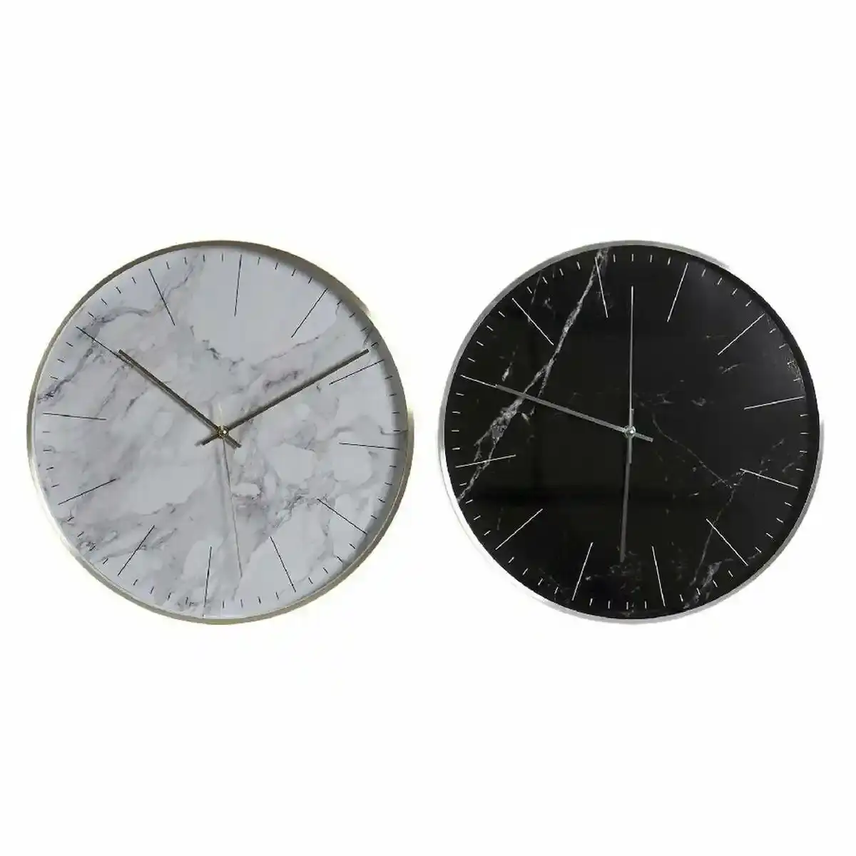 Horloge murale dkd home decor noir 40 x 5 x 40 cm aluminium blanc moderne 2 unites _9975. Bienvenue chez DIAYTAR COTE D'IVOIRE - Où Chaque Produit a son Âme. Découvrez notre gamme et choisissez des articles qui résonnent avec votre personnalité et vos valeurs.