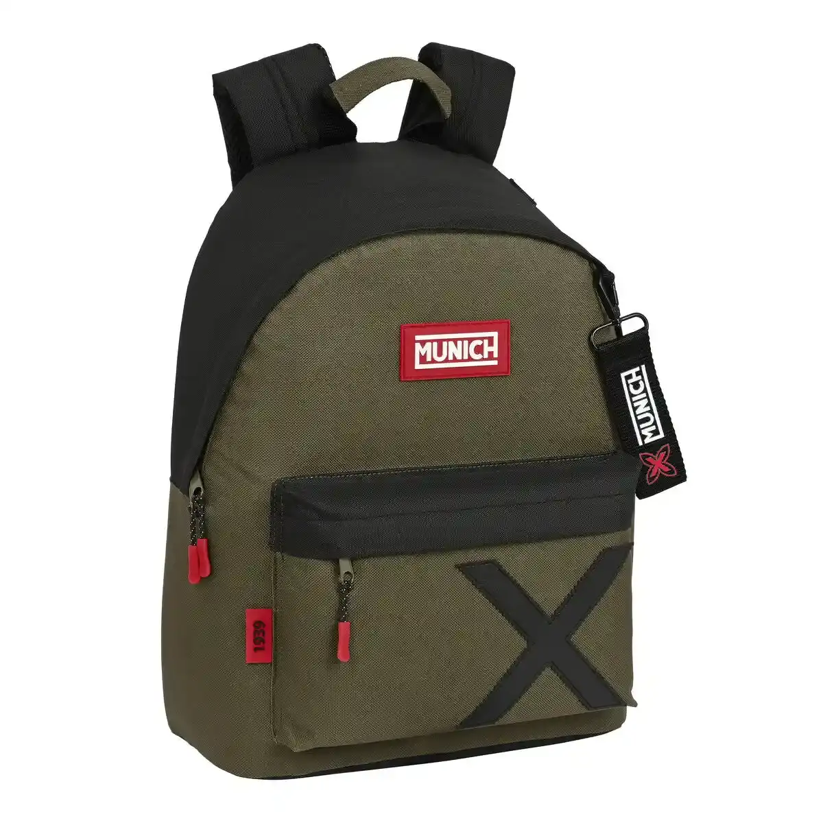 Sac à dos pour ordinateur portable Munich Class Noir Vert militaire (31 x 41 x 16 cm). SUPERDISCOUNT FRANCE