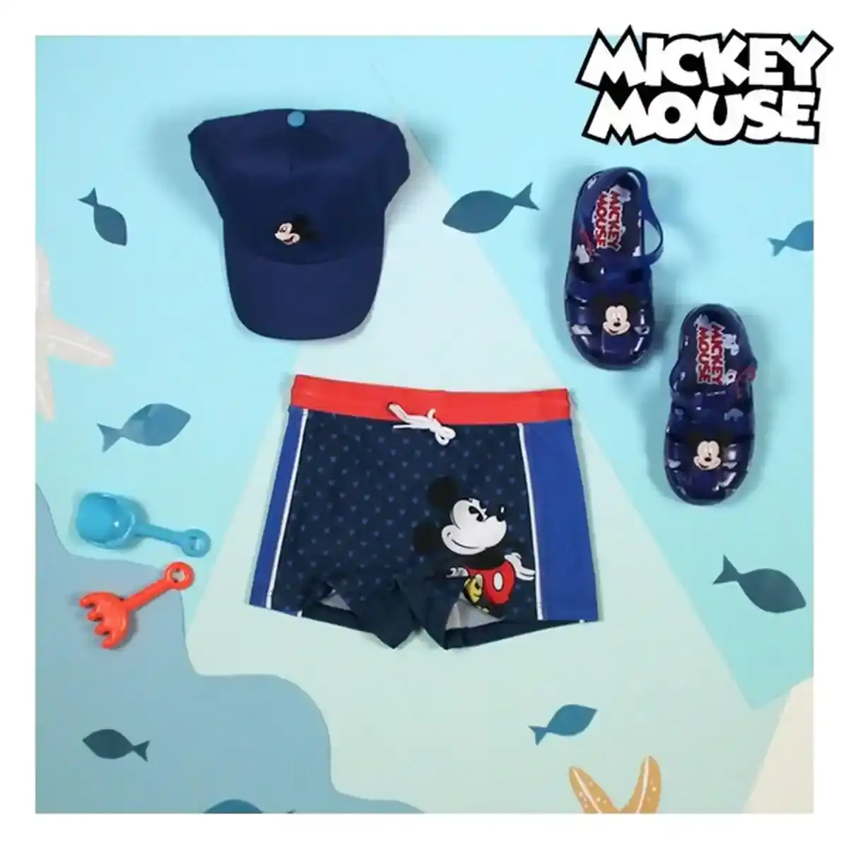 Short de Bain Garçon Mickey Mouse Bleu. SUPERDISCOUNT FRANCE