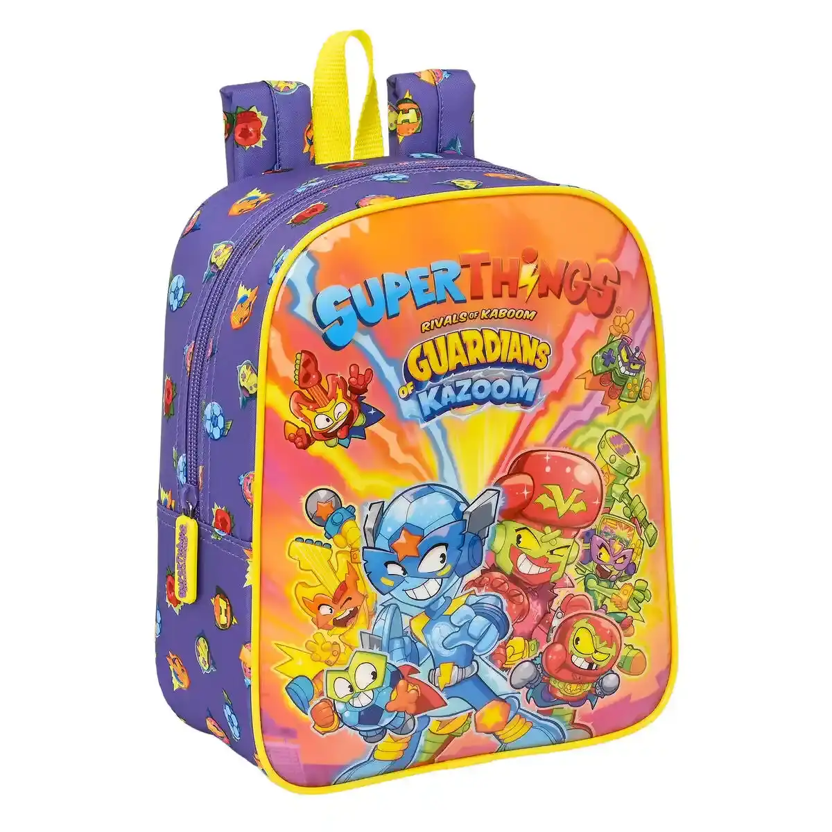 Cartable SuperThings Les Gardiens de Kazoom Violet Jaune (22 x 27 x 10 cm). SUPERDISCOUNT FRANCE