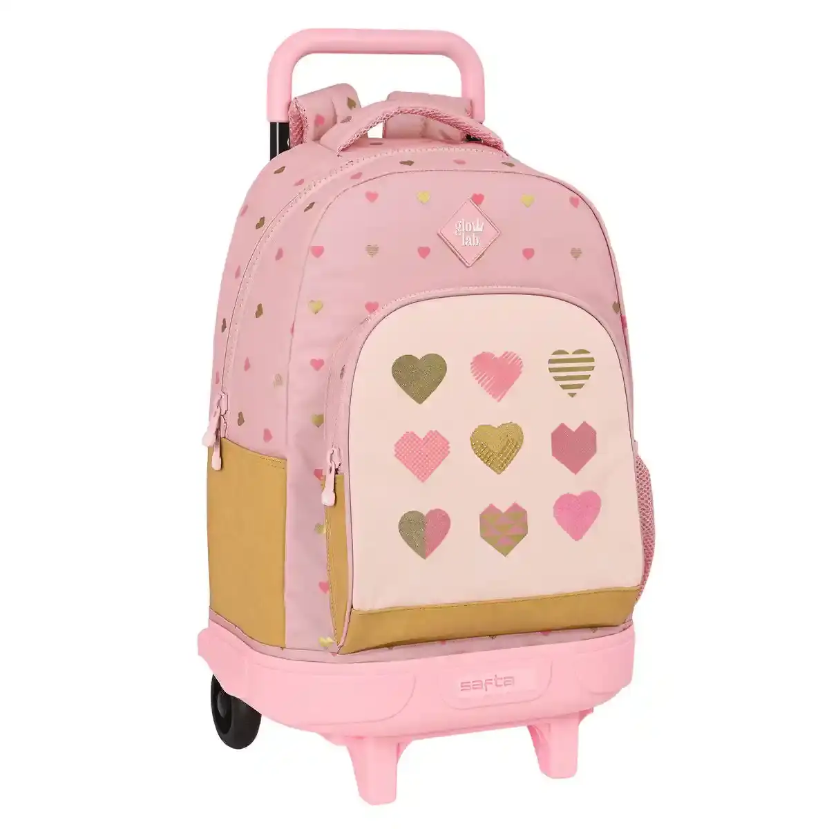 Sac à dos scolaire à roulettes Glow Lab Hearts Rose (33 x 45 x 22 cm). SUPERDISCOUNT FRANCE