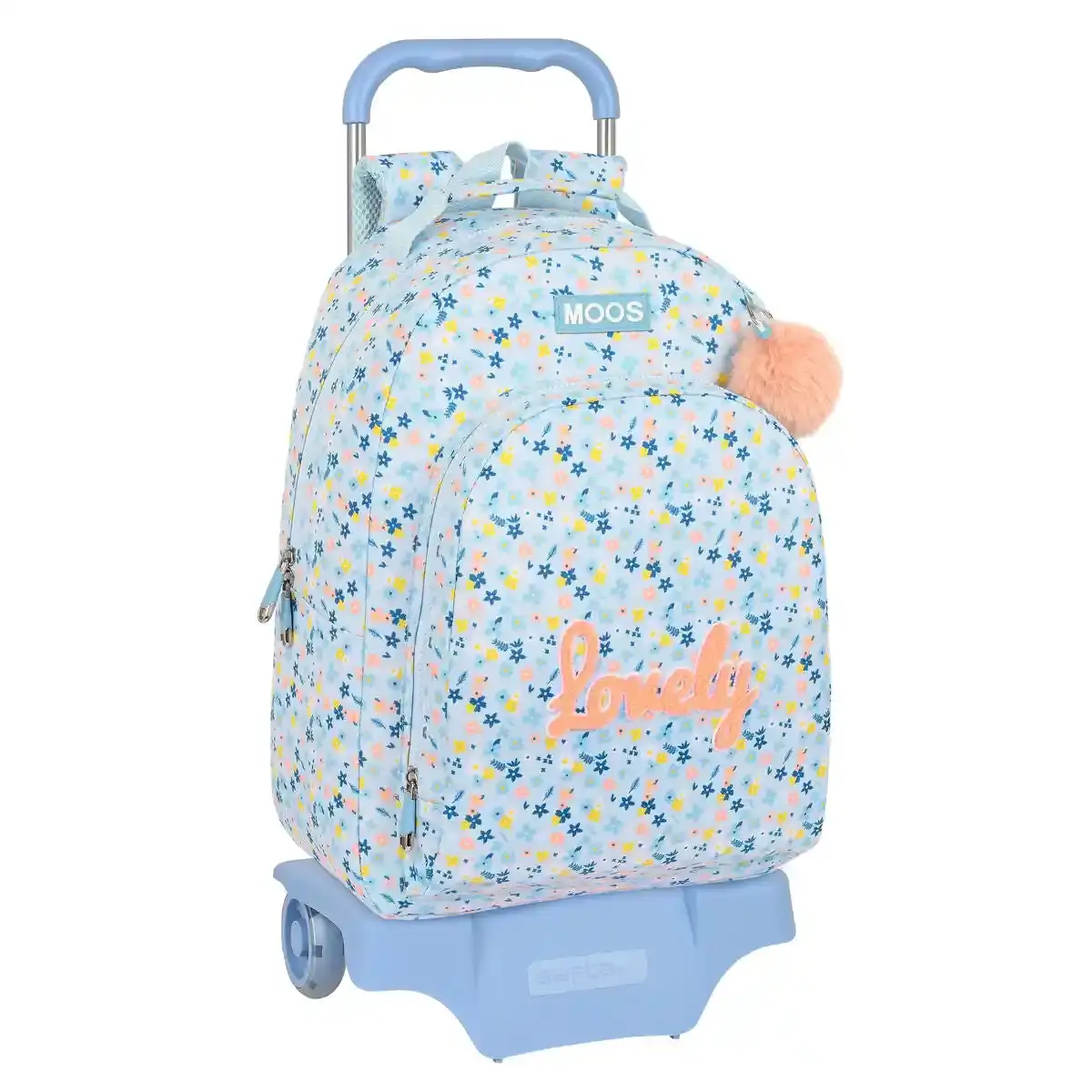 Sac à Dos Scolaire à Roulettes Moos Lovely Bleu Clair (32 x 42 x 15 cm). SUPERDISCOUNT FRANCE