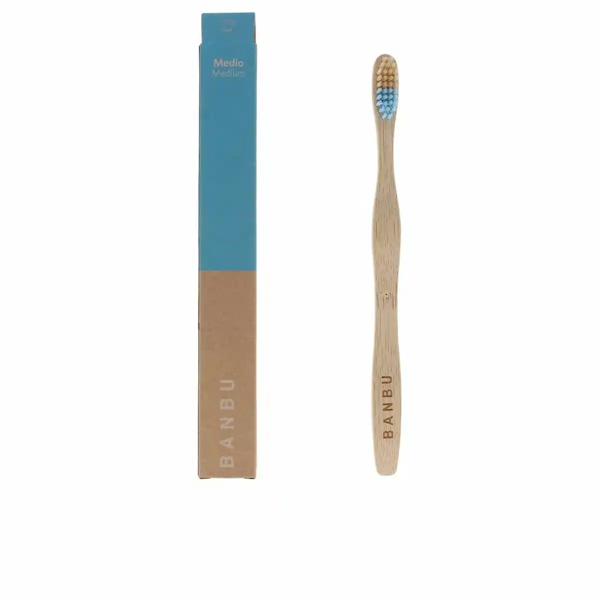 Brosse a dents banbu blue bamboo medium_1015. DIAYTAR COTE D'IVOIRE - Où la Qualité et la Diversité Fusionnent. Explorez notre boutique en ligne pour découvrir une gamme variée de produits qui incarnent l'excellence et l'authenticité.
