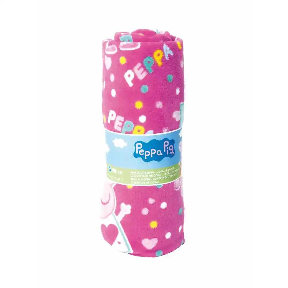 Couverture Peppa Pig Cosy Corner Rose (95 x 150 cm). SUPERDISCOUNT FRANCE