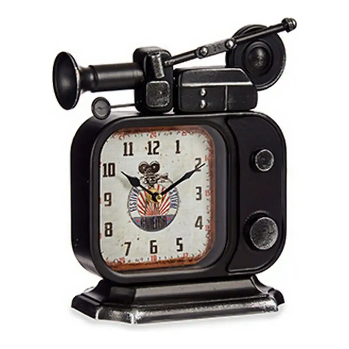 Horloge de table camera metal 10 x 28 x 25 cm _5331. DIAYTAR COTE D'IVOIRE - Votre Plateforme Shopping de Confiance. Naviguez à travers nos rayons et choisissez des produits fiables qui répondent à vos besoins quotidiens.