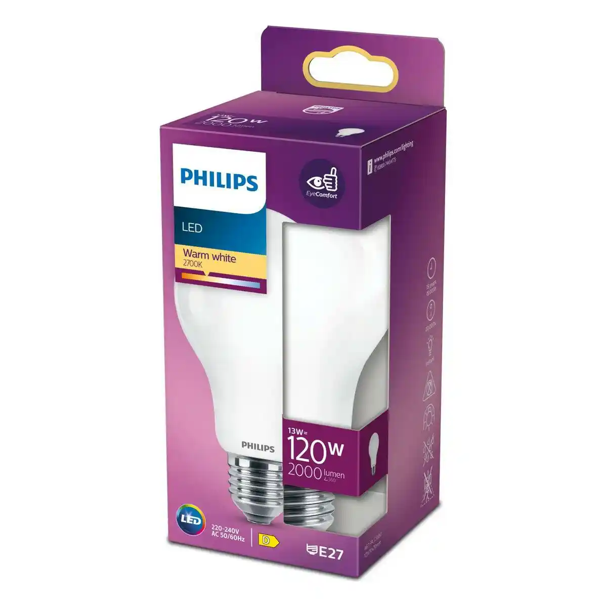 Lampe led philips e27 d 13 w 7 x 12 cm 2000 lm 2700 k _5040. Entrez dans l'Univers de DIAYTAR COTE D'IVOIRE - Où le Choix Rencontre l'Authenticité. Explorez nos rayons virtuels et trouvez des produits qui incarnent la richesse de notre culture.