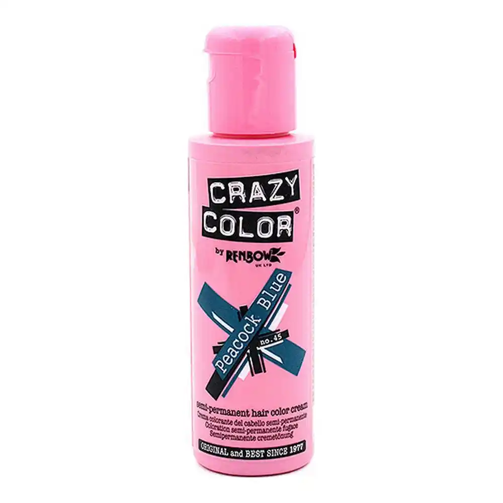 Teinture semi permanente peacock blue crazy color no 45 100 ml _6305. DIAYTAR COTE D'IVOIRE - Où Choisir est une Célébration de l'Artisanat. Explorez notre boutique en ligne et choisissez des articles qui incarnent l'art et le savoir-faire du Côte d'Ivoire.