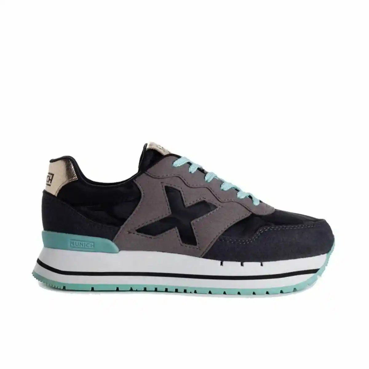 Baskets Casual Homme Munich Dash Sky 02 Noir. SUPERDISCOUNT FRANCE