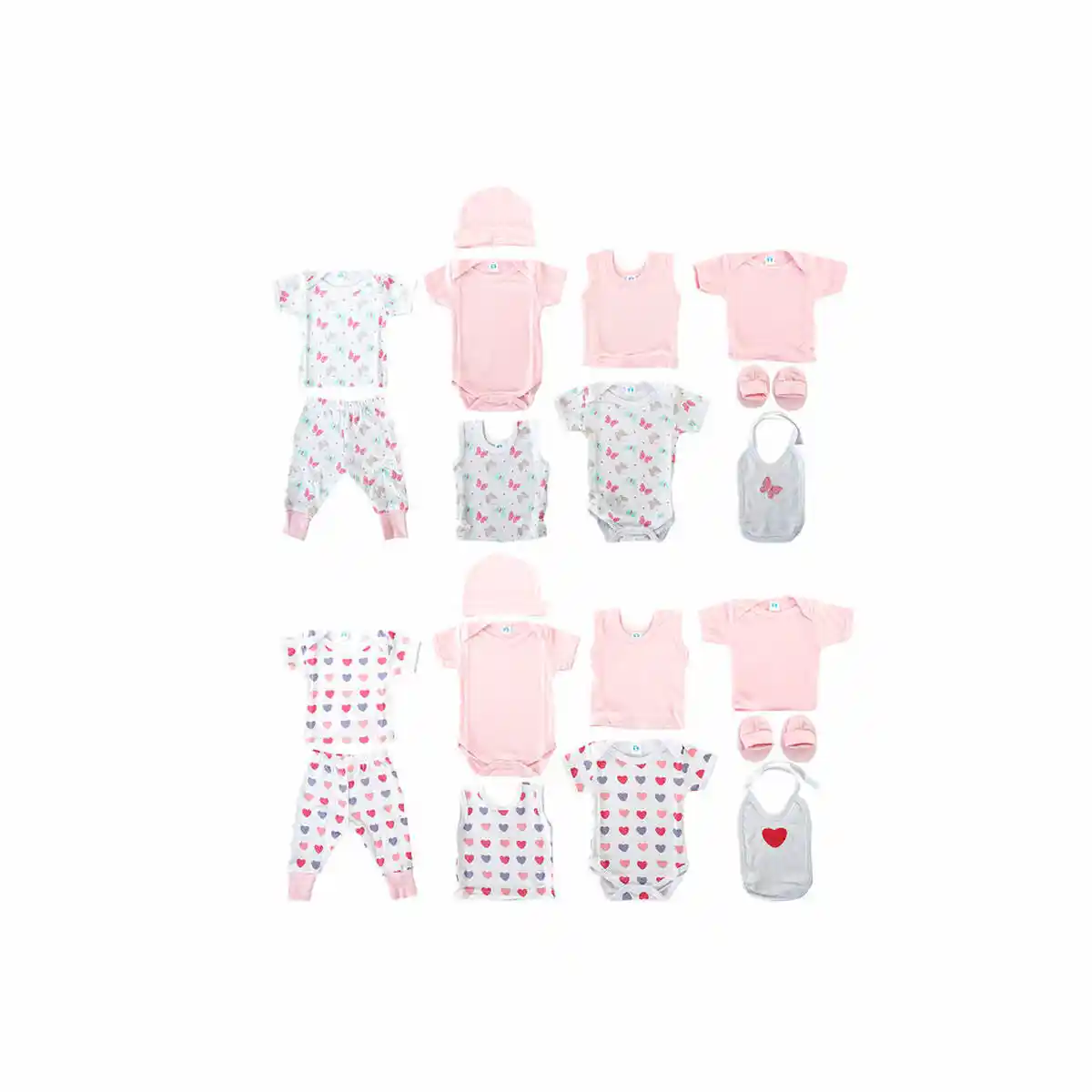 Ensemble de vêtements DKD Home Decor Cotton Rose Blanc (11 Pièces). SUPERDISCOUNT FRANCE
