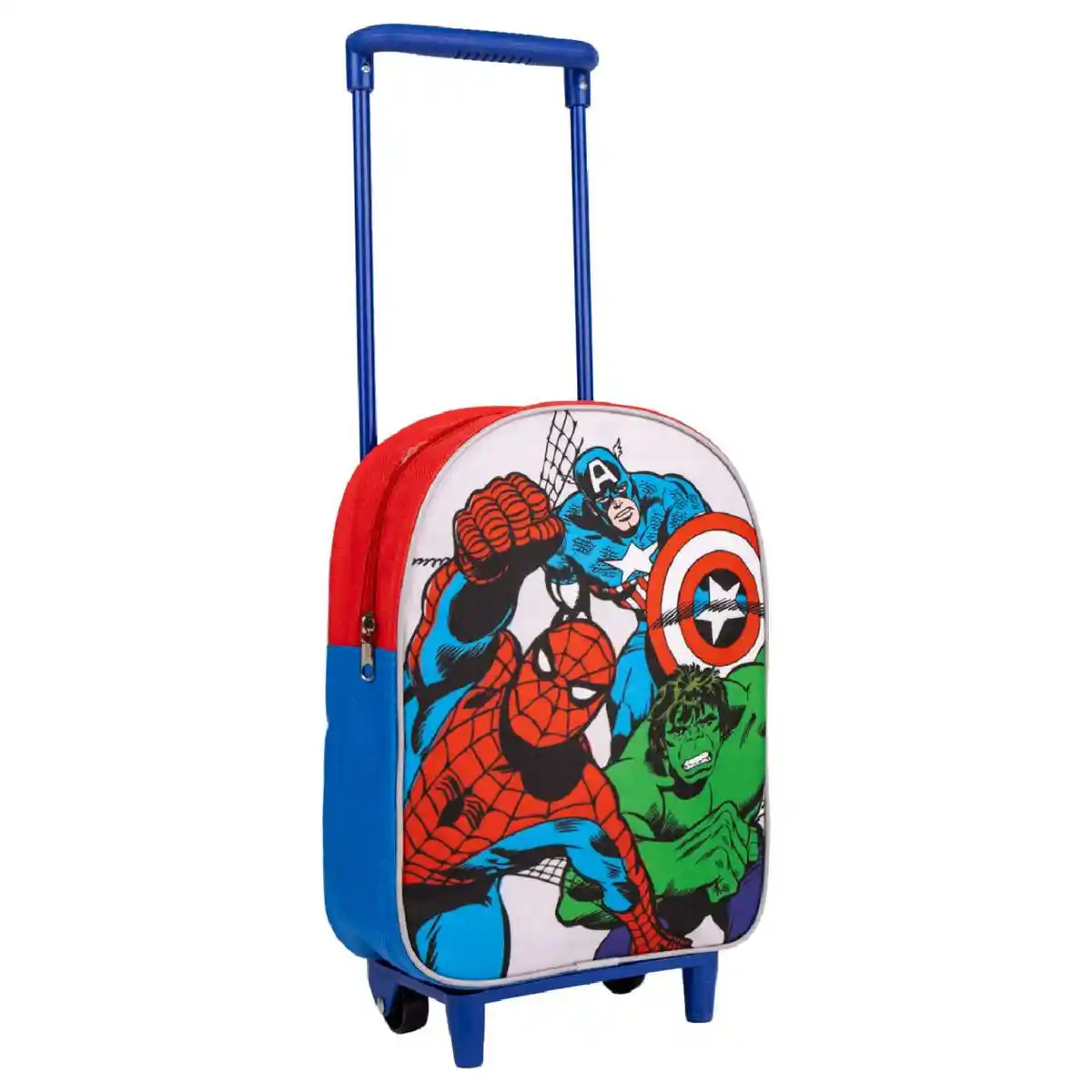 Sac à dos scolaire à roulettes The Avengers Bleu Rouge. SUPERDISCOUNT FRANCE