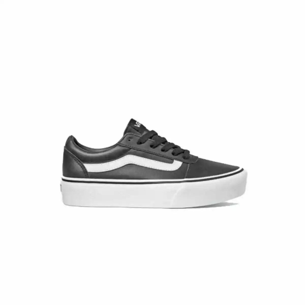 Baskets casual femme Vans Ward Platform Cuir Noir. SUPERDISCOUNT FRANCE