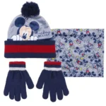 Bonnet, Gants et Cache-Cou Mickey Mouse Gris. SUPERDISCOUNT FRANCE