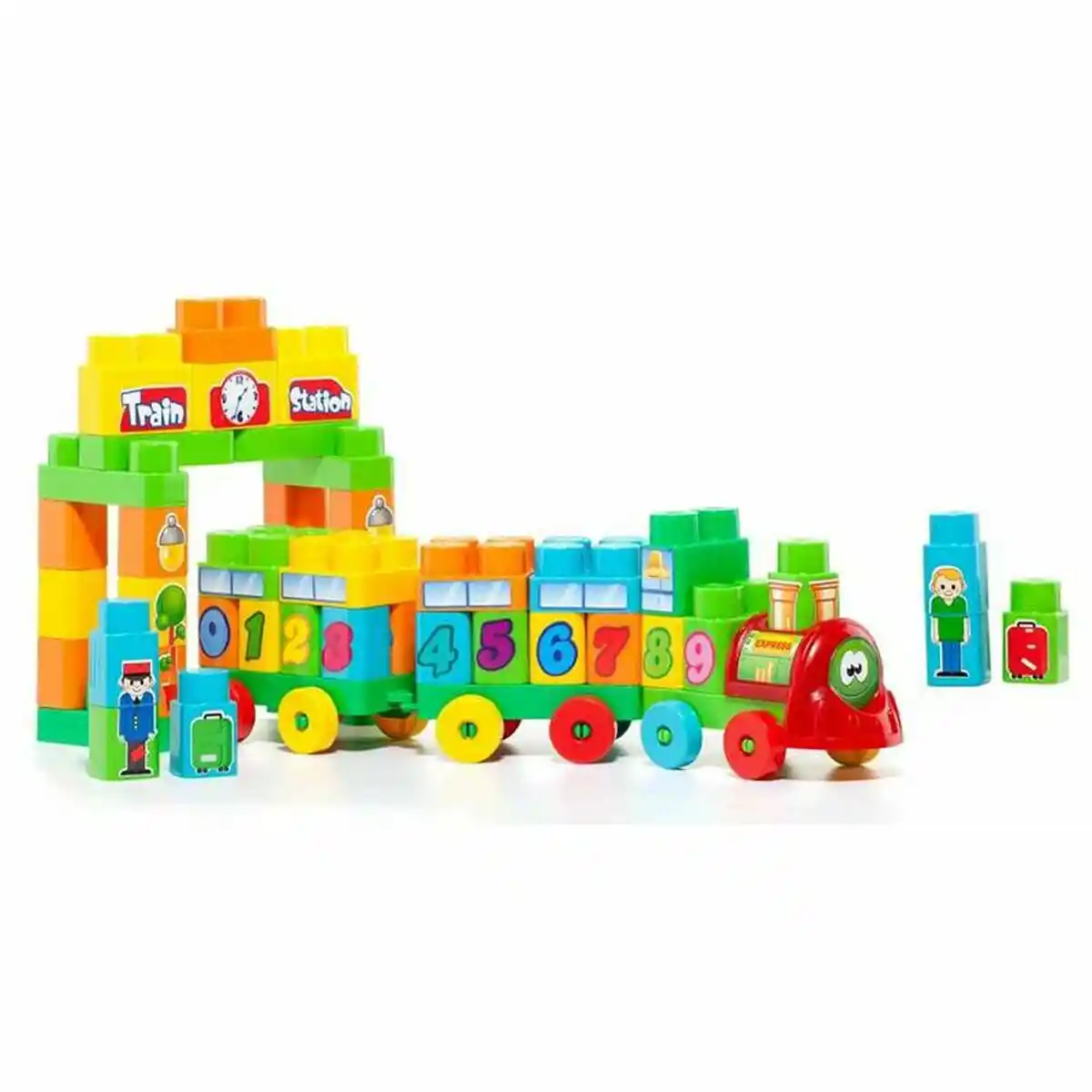 Camion avec blocs de construction Gare de Moltó (70 pcs). SUPERDISCOUNT FRANCE