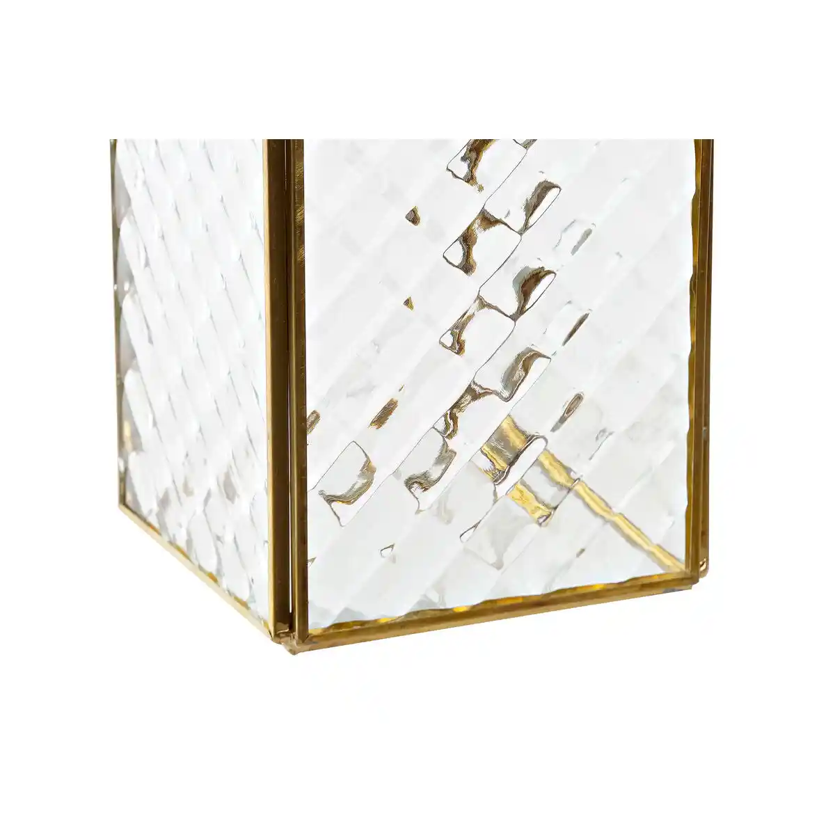 Lanterne dkd home decor cristal metal dore transparent moderne 10 5 x 10 5 x 17 cm_8671. DIAYTAR COTE D'IVOIRE - Votre Passage vers l'Élégance Abordable. Explorez notre collection où chaque produit est choisi pour sa qualité et son accessibilité, incarnant ainsi l'essence du Côte d'Ivoire.