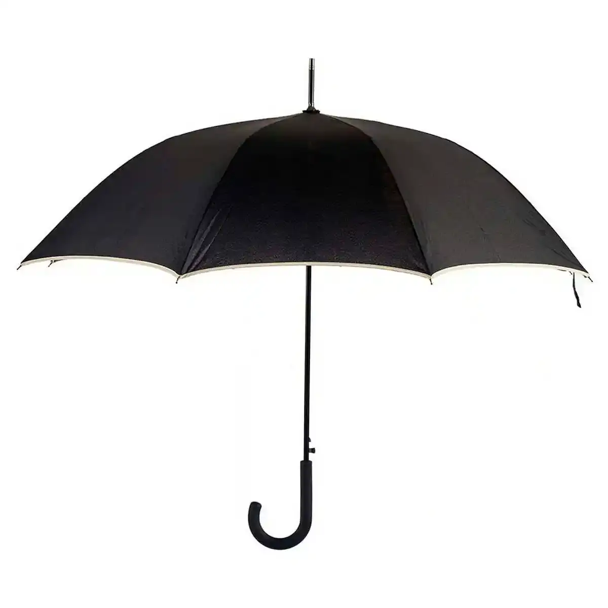 Parapluie fibre metallique noir creme 95 x 95 x 86 cm _8284. Bienvenue sur DIAYTAR COTE D'IVOIRE - Où le Shopping est une Affaire Personnelle. Découvrez notre sélection et choisissez des produits qui reflètent votre unicité et votre individualité.