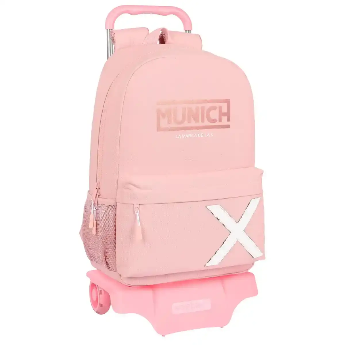 Sac à dos scolaire à roulettes Munich Makeup Rose (30 x 46 x 14 cm). SUPERDISCOUNT FRANCE