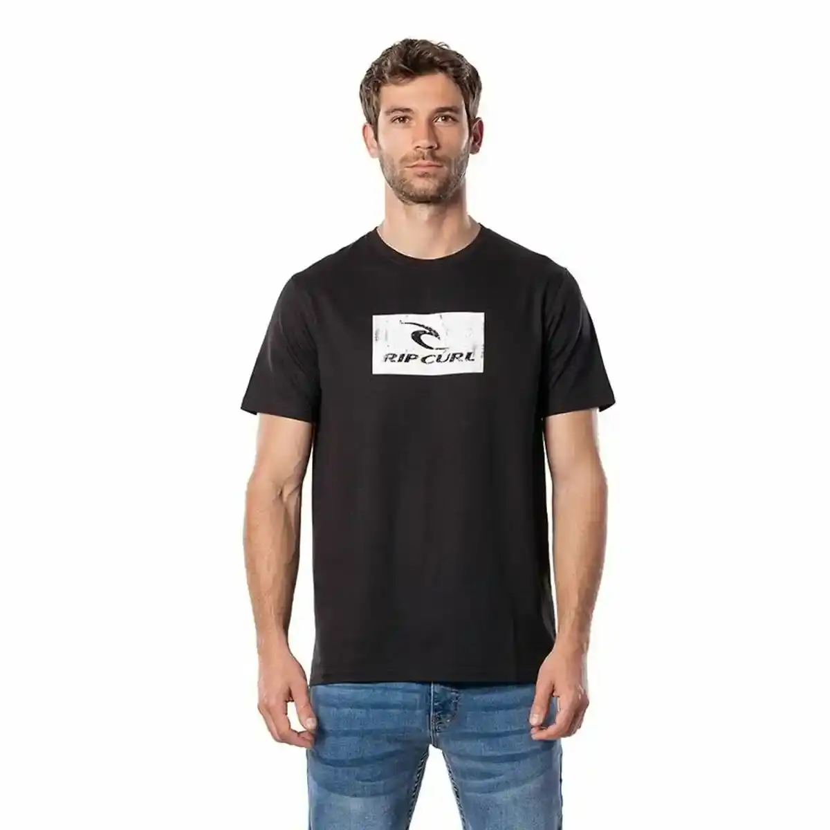 T-shirt à manches courtes pour homme Rip Curl Hallmark Black. SUPERDISCOUNT FRANCE