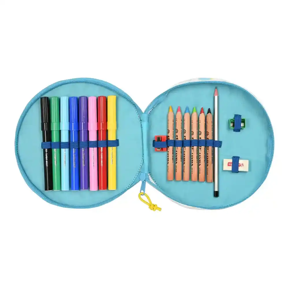 Trousse CoComelon Circulaire Bleu Blanc Multicolore (18 Pièces). SUPERDISCOUNT FRANCE
