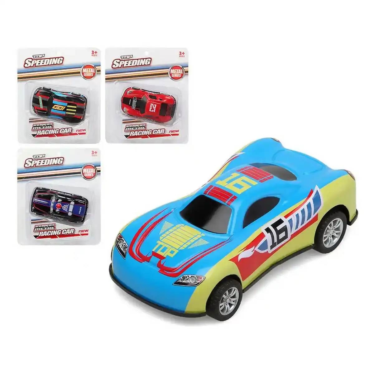 Voiture de course Métal 18 x 16 cm. SUPERDISCOUNT FRANCE