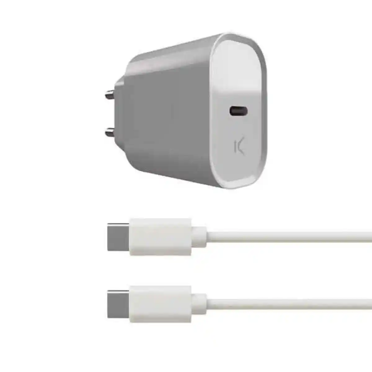 Chargeur mural cable usb c ksix blanc 20w_1383. DIAYTAR COTE D'IVOIRE - Où Chaque Produit est une Promesse de Qualité. Explorez notre boutique en ligne et choisissez des produits qui répondent à vos exigences élevées.