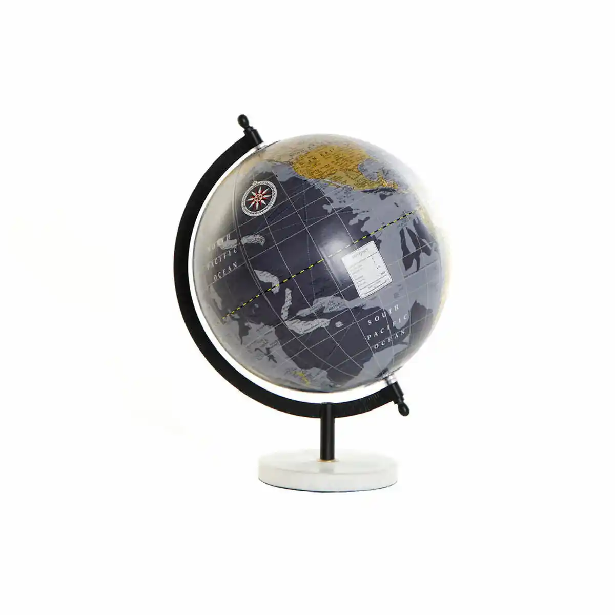 Globe DKD Home Decor 22 x 20 x 30 cm Métal Aluminium Marbre PVC. SUPERDISCOUNT FRANCE