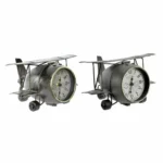 Horloge de table dkd home decor 26 x 21 x 15 cm avion cristal gris vert fer 2 unites _5699. DIAYTAR COTE D'IVOIRE - Votre Destination pour un Shopping Réfléchi. Découvrez notre gamme variée et choisissez des produits qui correspondent à vos valeurs et à votre style de vie.