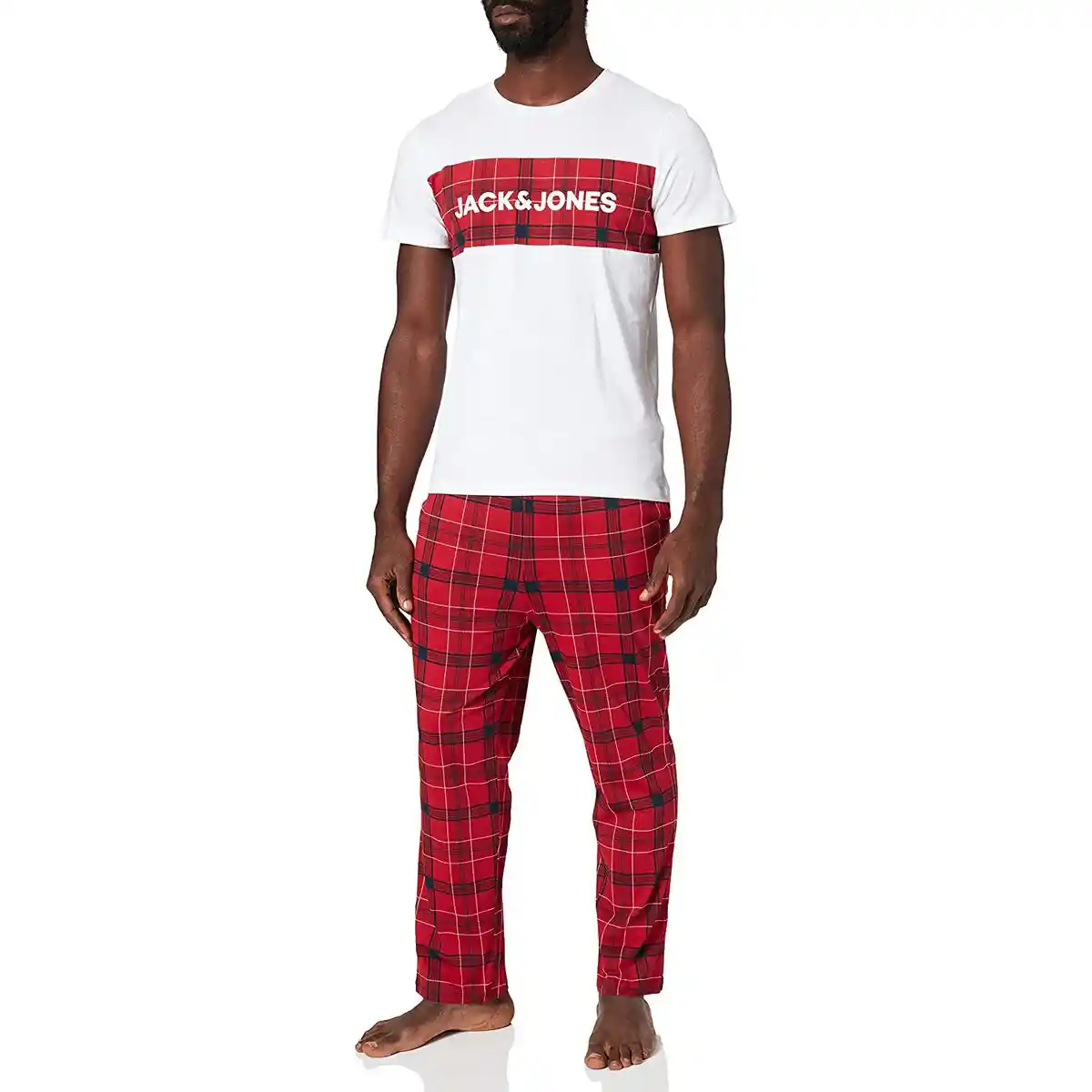 Pyjama JACTRAIN LW PANTS AND SS TEE Jack & Jones 12198200 Rouge. SUPERDISCOUNT FRANCE