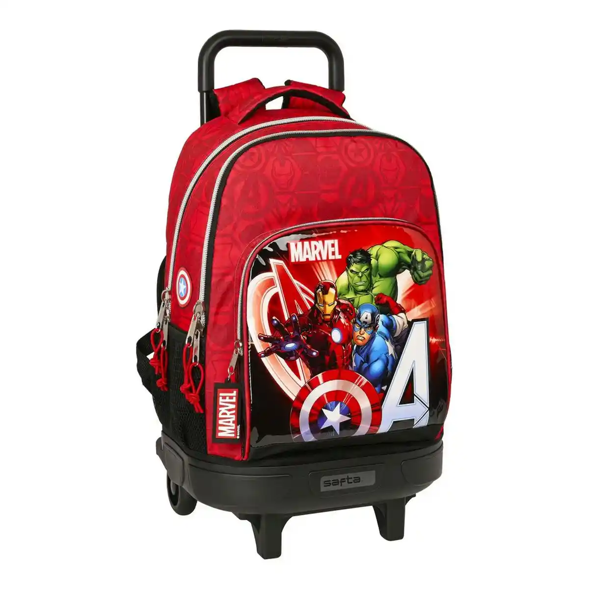 Sac à dos scolaire à roulettes The Avengers Infinity Rouge Noir (33 x 45 x 22 cm). SUPERDISCOUNT FRANCE