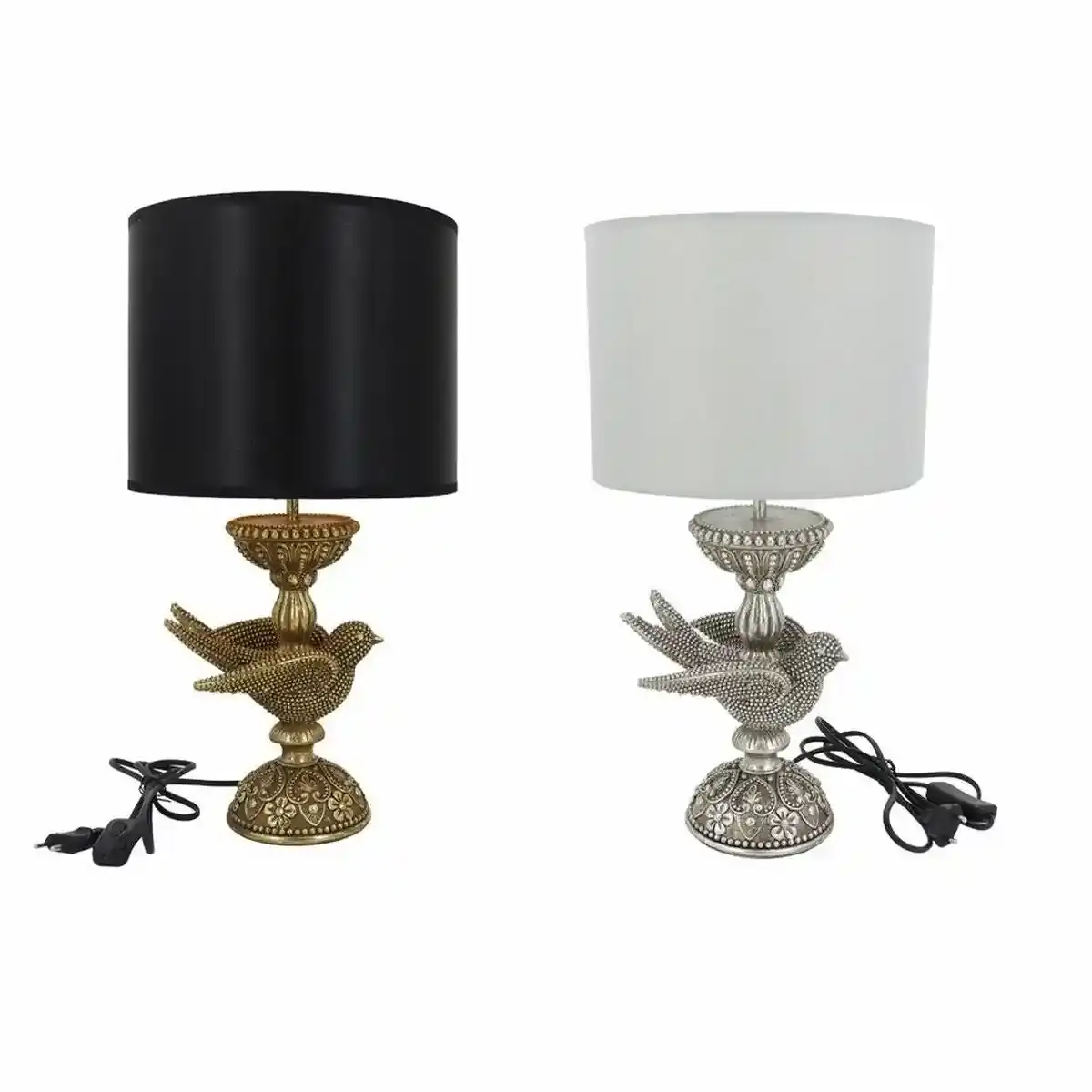 Lampe de bureau dkd home decor argent dore resine 220 v_4091. Entrez dans l'Univers de DIAYTAR COTE D'IVOIRE - Où le Choix Rencontre l'Authenticité. Explorez nos rayons virtuels et trouvez des produits qui incarnent la richesse de notre culture.