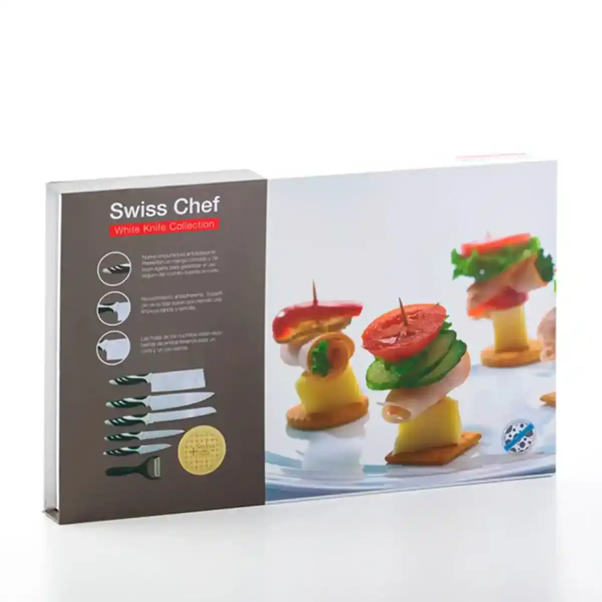 Ensemble de couteaux bravissima kitchen swiss chef 6 pcs _4480. DIAYTAR COTE D'IVOIRE - Où Choisir est une Célébration. Découvrez notre sélection de produits qui représentent la diversité et la joie du Côte d'Ivoire, à chaque étape de votre vie.