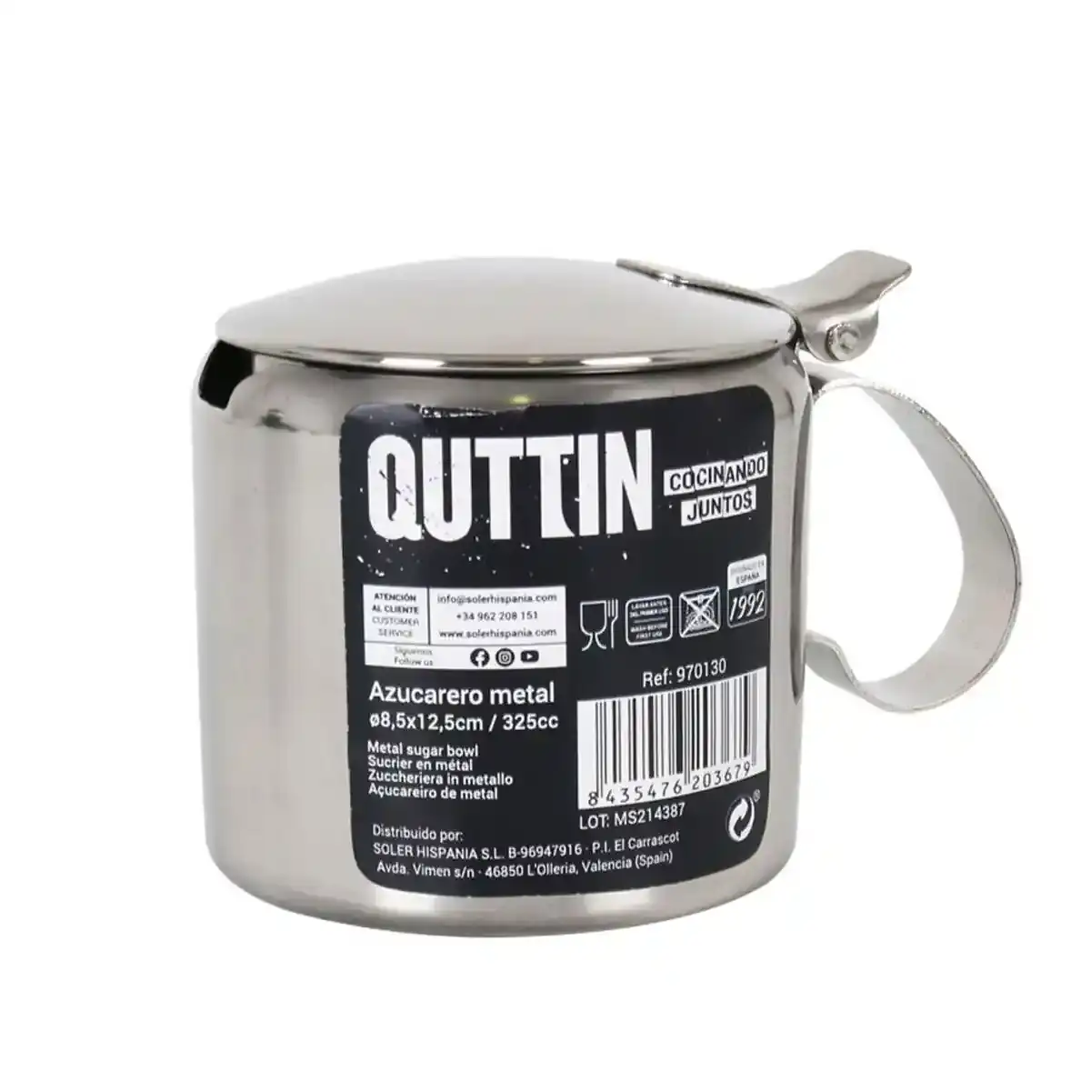 Sucrier quttin 8 5 x 12 5 cm 325 ml metal_9006. DIAYTAR COTE D'IVOIRE - Votre Destination Shopping de Choix. Explorez notre boutique en ligne et découvrez des trésors qui reflètent votre style et votre passion pour l'authenticité.