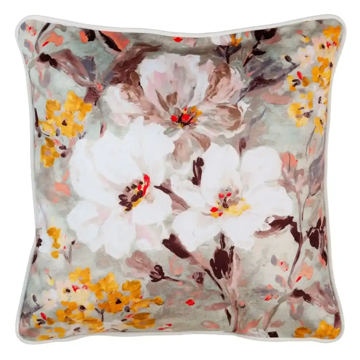 Coussin fleurs 45 x 45 cm_7209. DIAYTAR COTE D'IVOIRE - Votre Destination pour un Shopping Réfléchi. Découvrez notre gamme variée et choisissez des produits qui correspondent à vos valeurs et à votre style de vie.