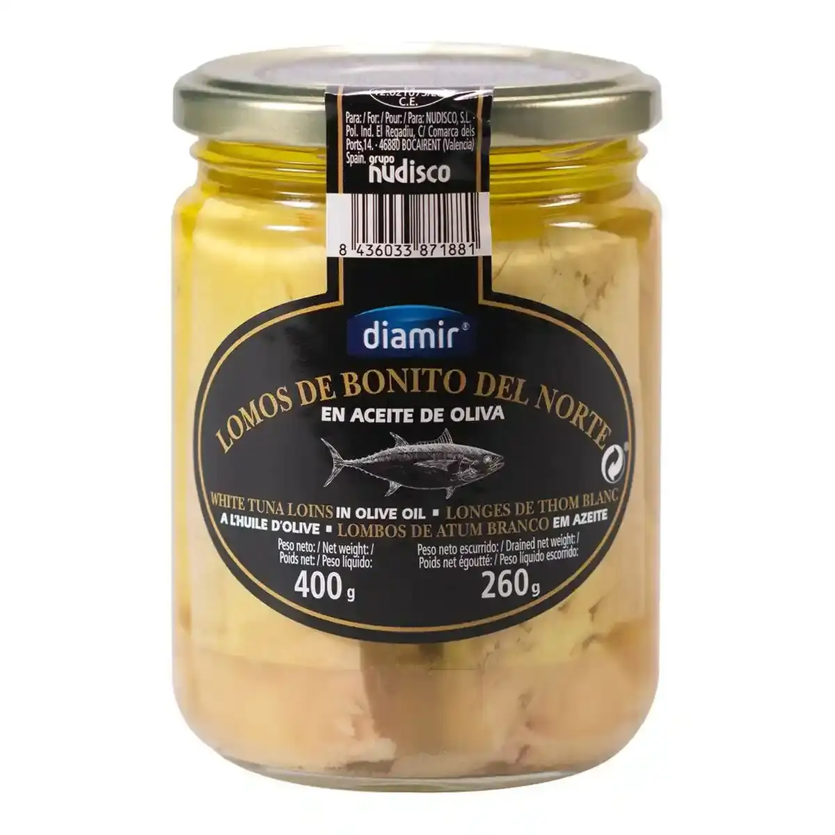 Longe de thon blanc du nord diamir 400 g _9846. Bienvenue chez DIAYTAR COTE D'IVOIRE - Où le Shopping Devient un Voyage. Explorez notre plateforme pour dénicher des produits uniques, racontant l'histoire et l'âme du Côte d'Ivoire.