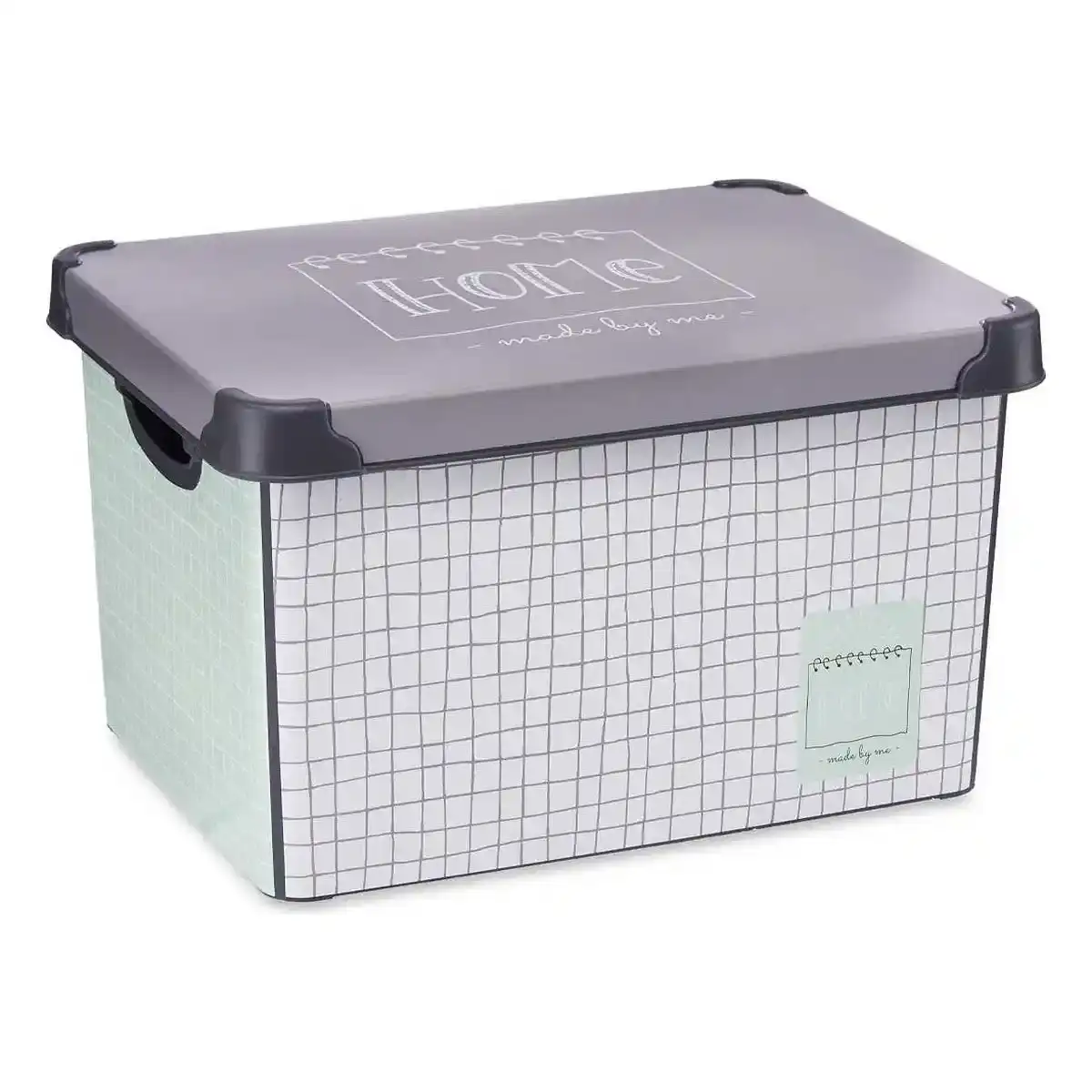 Boite de rangement avec couvercle home gris plastique 29 x 23 5_6563. DIAYTAR COTE D'IVOIRE - Où la Qualité et la Diversité Fusionnent. Explorez notre boutique en ligne pour découvrir une gamme variée de produits qui incarnent l'excellence et l'authenticité.