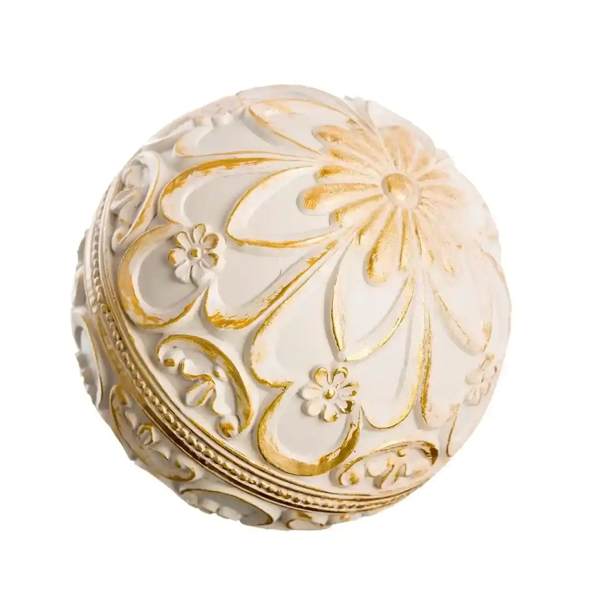 Boules decoration blanc dore 10 x 10 x 10 cm 8_6672. DIAYTAR COTE D'IVOIRE - L'Univers du Choix et de l'Authenticité. Explorez notre catalogue et découvrez des articles qui incarnent le patrimoine du Côte d'Ivoire et la modernité du monde.