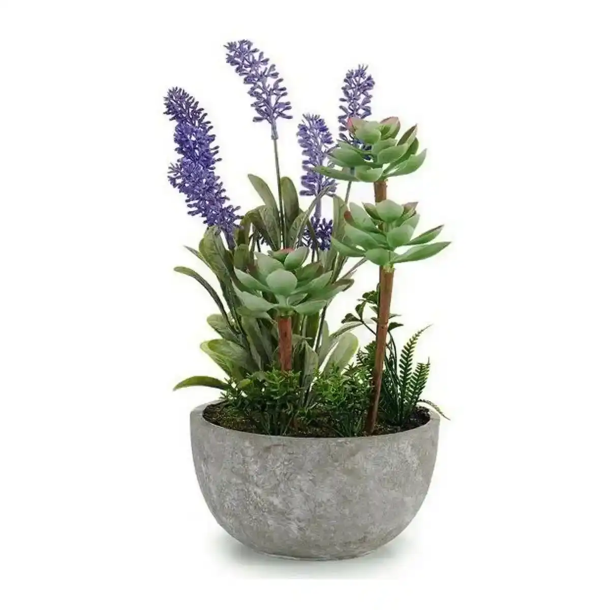 Cache pot gris violet ciment liege vert_4195. DIAYTAR COTE D'IVOIRE - L'Art de Choisir, l'Art de S'émerveiller. Explorez notre boutique en ligne et choisissez des articles qui éveillent votre sens de l'émerveillement.