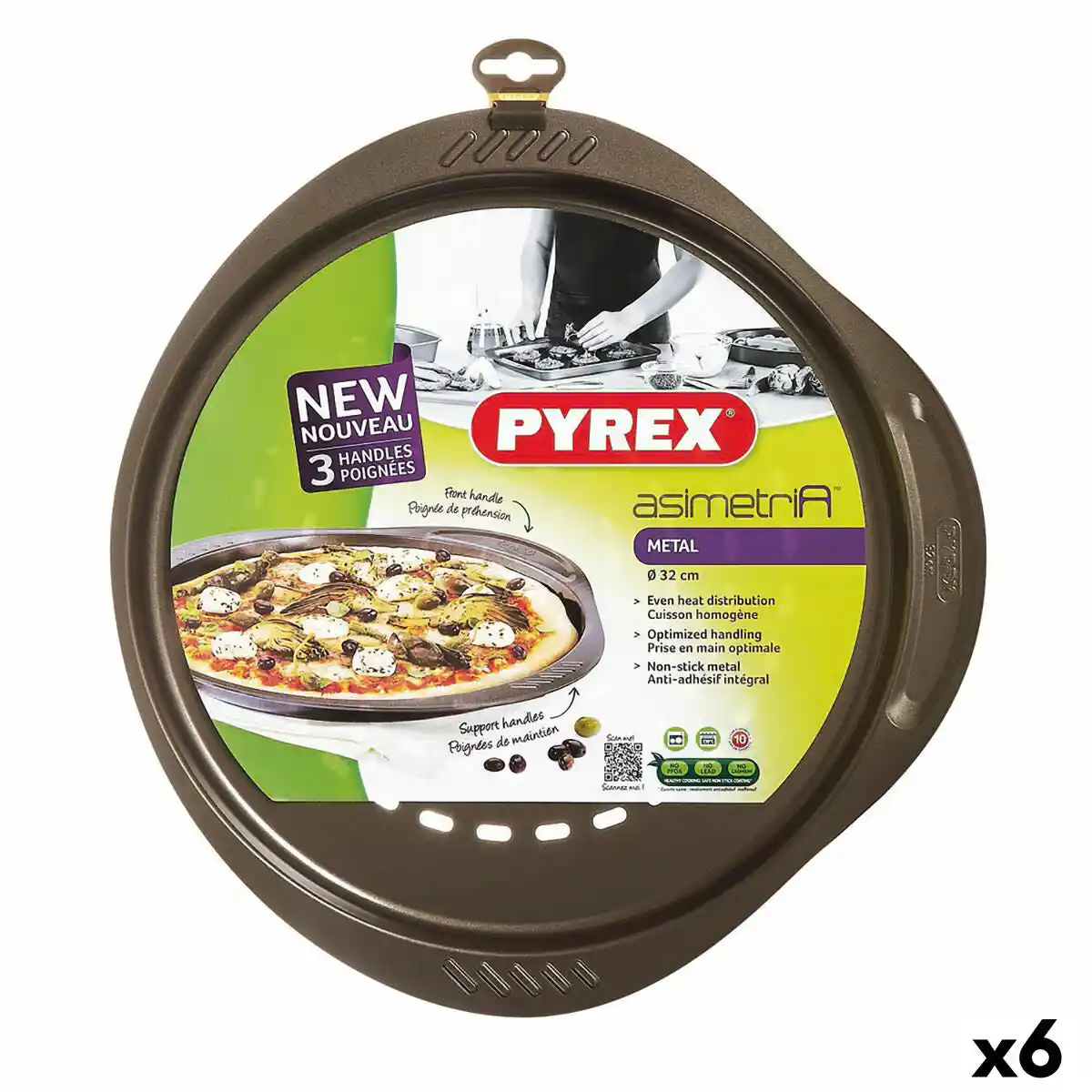 Moule a pizza pyrex asimetria metal o 32 cm 6 unites _2648. DIAYTAR COTE D'IVOIRE - Là où la Tradition Devient Tendance. Naviguez à travers notre boutique en ligne et choisissez des produits qui allient l'authenticité au contemporain.