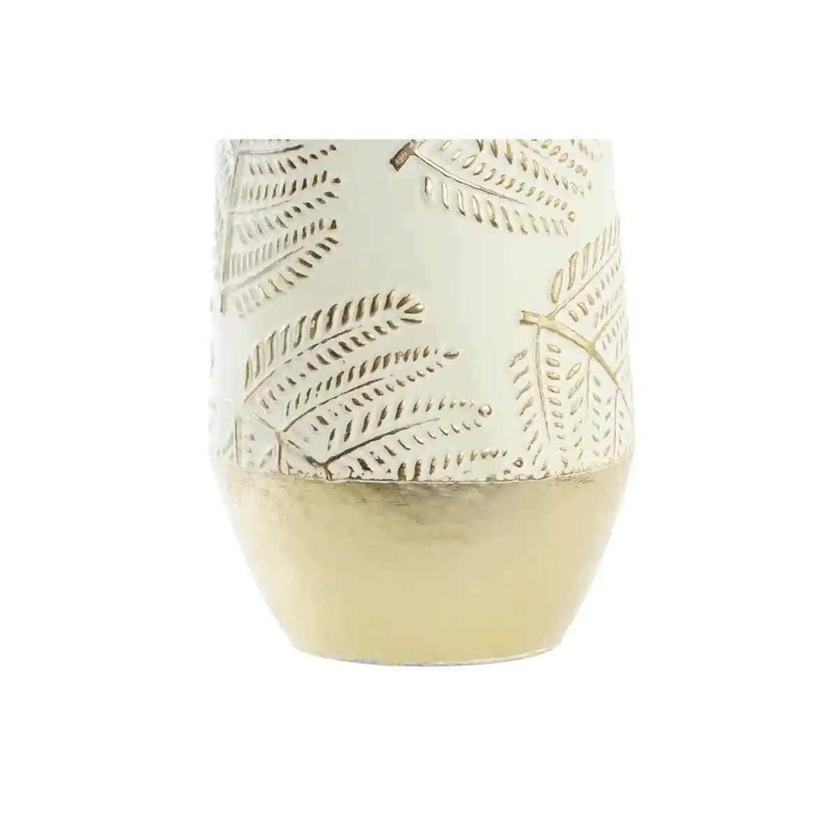 Vase dkd home decor metal dore creme feuille tropicale d une plante_4773. DIAYTAR COTE D'IVOIRE - Votre Plateforme Shopping Engagée. Explorez notre catalogue et choisissez des produits qui reflètent notre dévouement envers la qualité et la satisfaction du client.
