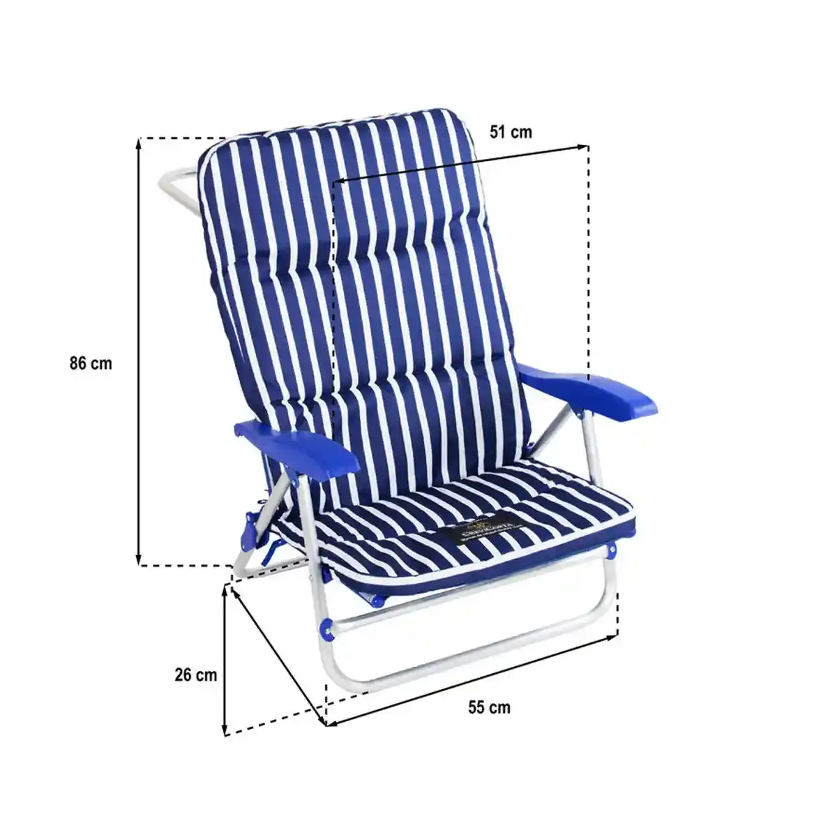 Chaise de plage 85 x 51 x 55 cm_2919. DIAYTAR COTE D'IVOIRE - Où Choisir est une Célébration. Découvrez notre sélection de produits qui représentent la diversité et la joie du Côte d'Ivoire, à chaque étape de votre vie.