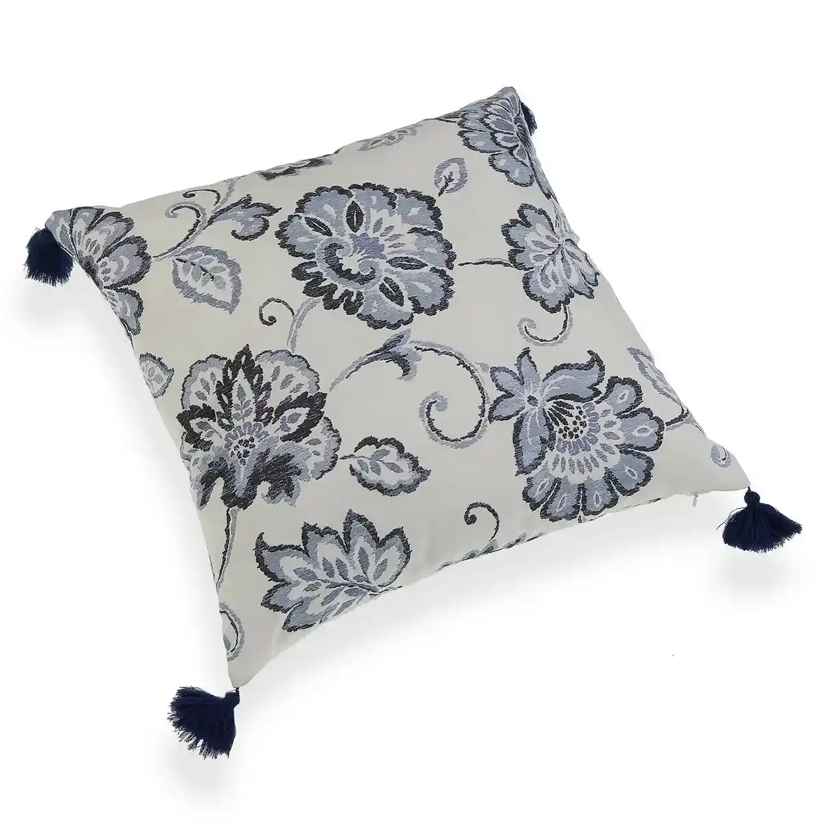 Coussin versa bleu pompons polyester 45 x 45 cm _2176. DIAYTAR COTE D'IVOIRE - Là où la Beauté Rencontre la Fonctionnalité. Parcourez notre sélection pour trouver des produits qui allient esthétique et praticité, pour un quotidien sublimé.