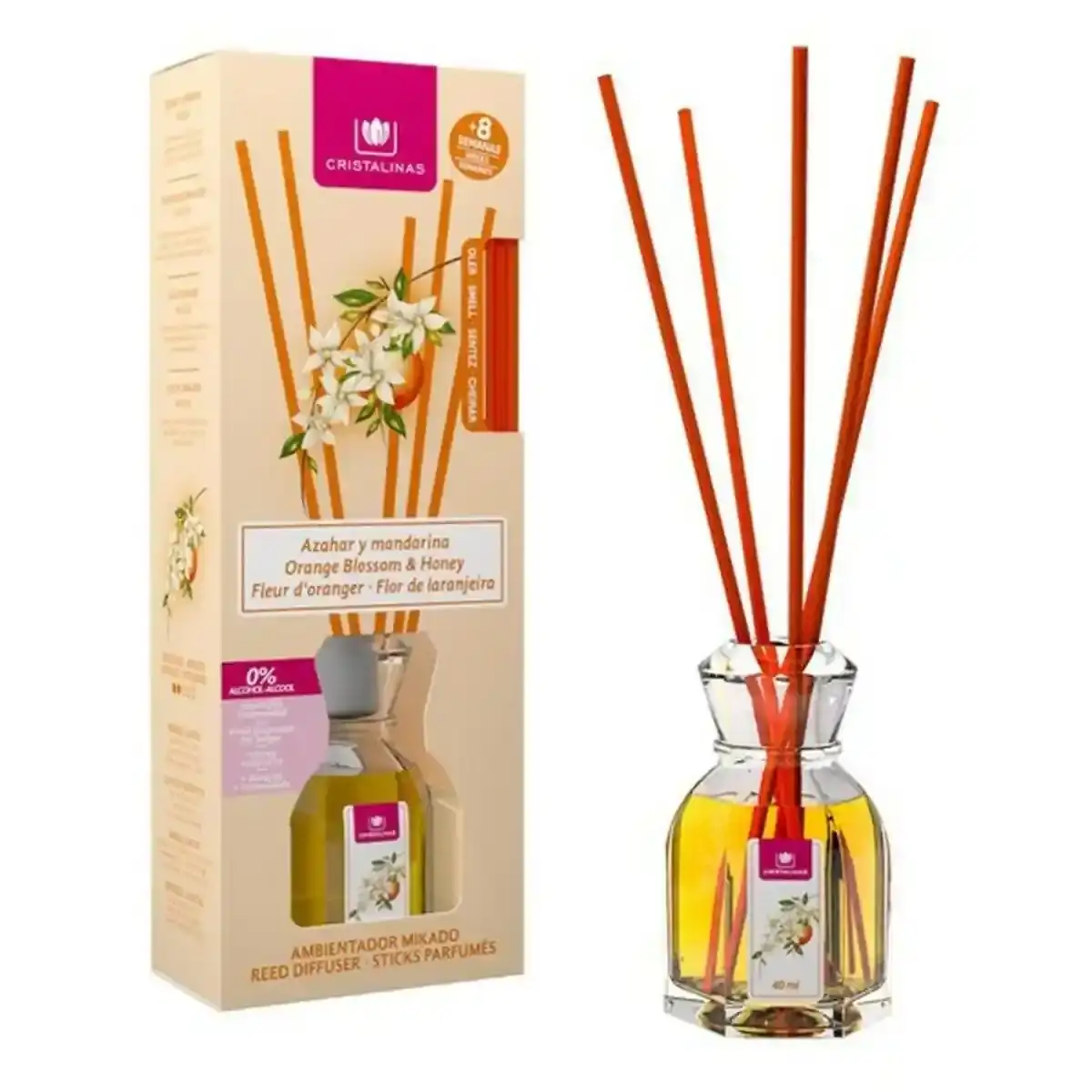 Desodorisant mikado cristalinas orange blossom 40 ml _9078. DIAYTAR COTE D'IVOIRE - L'Art du Shopping Éclairé. Naviguez à travers notre plateforme intuitive et découvrez une variété d'articles soigneusement sélectionnés pour répondre à vos besoins et à vos envies.