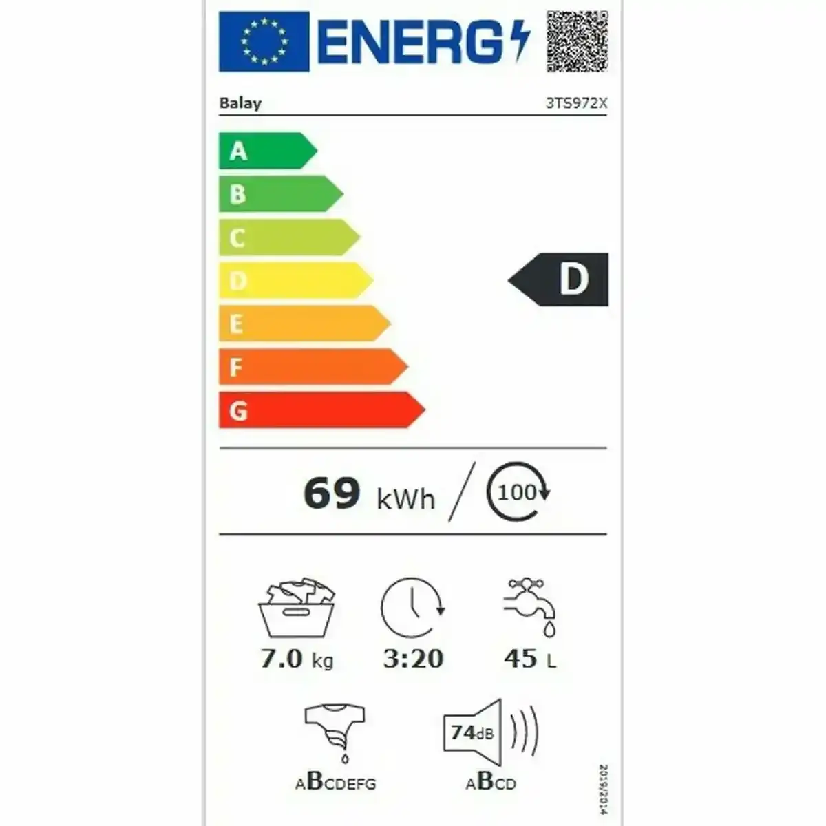 Lave linge balay 3ts972x 1200 tr min 7 kg_1381. DIAYTAR COTE D'IVOIRE - Là où Chaque Produit a son Propre Éclat. Explorez notre boutique en ligne et trouvez des articles qui ajoutent de la brillance à votre quotidien.