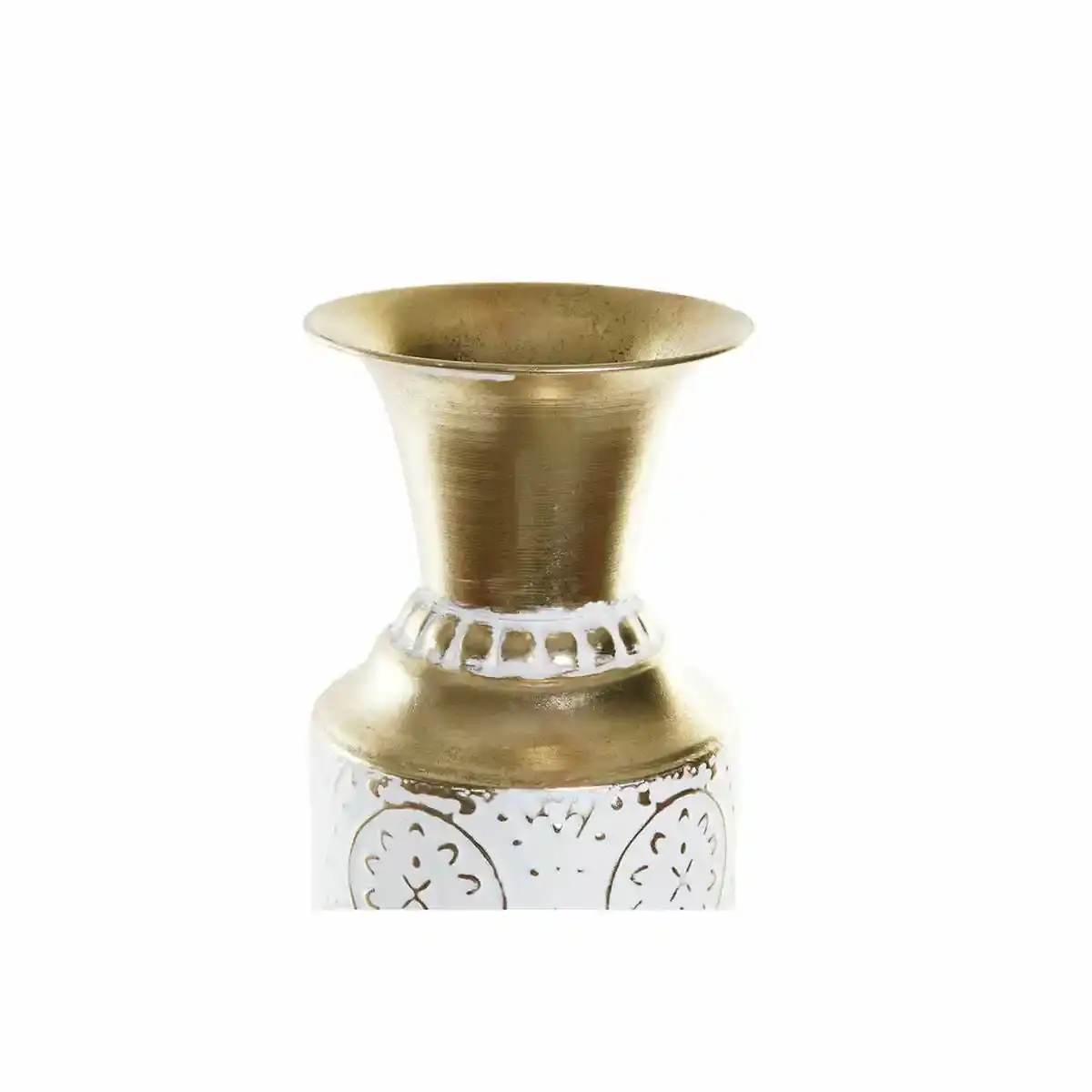 Vase dkd home decor metal dore blanc oriental 15 5 x 15 5_4167. DIAYTAR COTE D'IVOIRE - L'Art de Vivre l'Élégance Accessible. Parcourez notre gamme variée et choisissez des produits qui ajoutent une touche de sophistication à votre style.