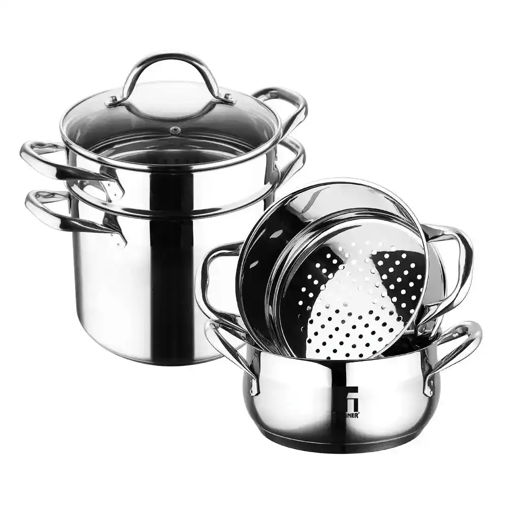 Batterie de cuisine bergner batterie de cuisine gourmet acier inoxydable 2_8108. DIAYTAR COTE D'IVOIRE - L'Art de Vivre le Shopping Authentique. Découvrez notre boutique en ligne et trouvez des produits qui incarnent la passion et le savoir-faire du Côte d'Ivoire.