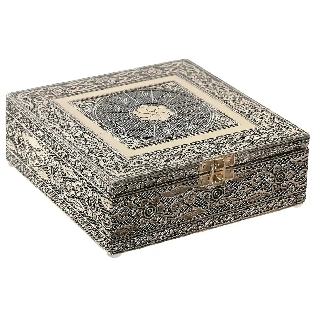 Boite a bijoux dkd home decor 17 5 x 17 5 x 6 3_7870. DIAYTAR COTE D'IVOIRE - L'Art de Choisir, l'Art de Se Distinquer. Naviguez à travers notre catalogue et choisissez des produits qui ajoutent une note d'élégance à votre style unique.